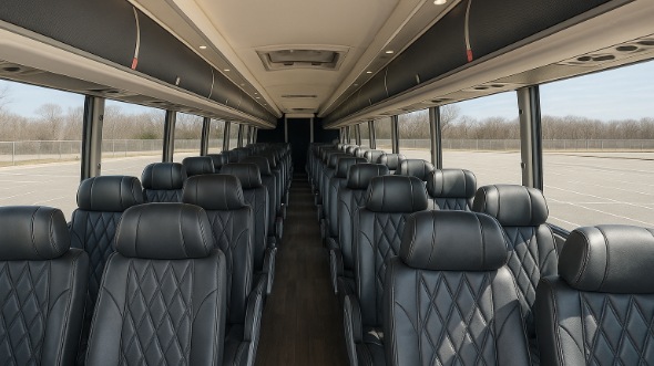 54 passenger charter bus interior green bay