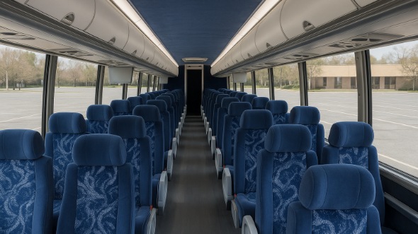 56 passenger charter bus interior green bay