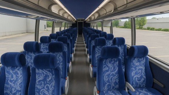 green bay 50 passenger charter bus inside