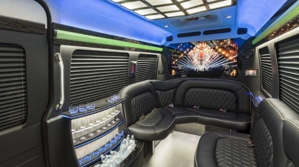 sprinter limo rental interior green bay
